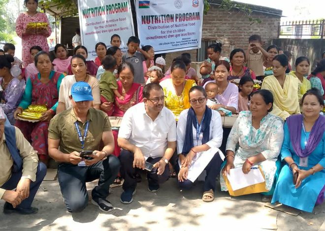 बालबालिकाको स्वास्थ्य सुधार गर्ने उद्देश्यले पोषणयुक्त खाद्यान्न वितरण