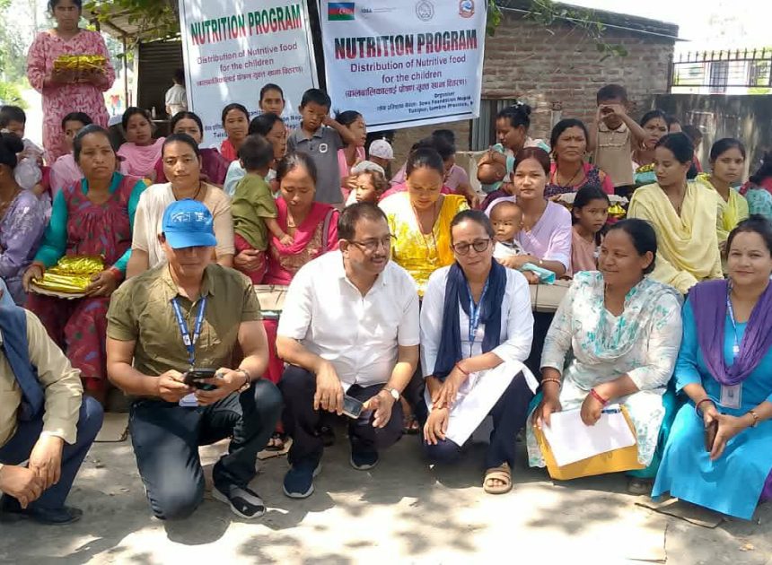 बालबालिकाको स्वास्थ्य सुधार गर्ने उद्देश्यले पोषणयुक्त खाद्यान्न वितरण