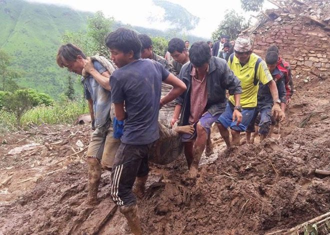 बागलुङमा पहिरोले घर पुरिँदा एकै परिवारका ४ जनाको मृत्यु