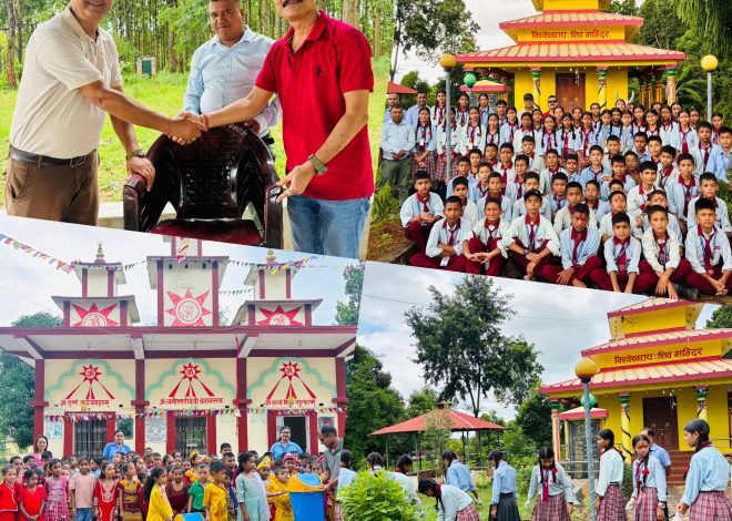 सक्सेस एकाडेमीद्वारा मन्दिर सरसफाइसँगै , उपयोगी सामग्री वितरण